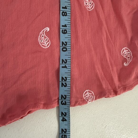 Liz Claiborne Blouse Womens M Paisley Embroidery Flare Boho‎ Gypsy Cottagecore - Picture 9 of 11